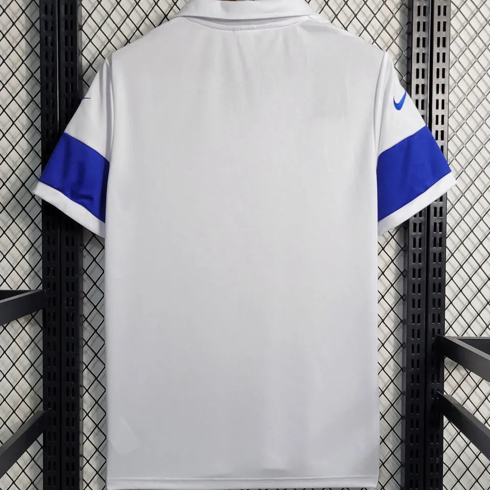 2004 Brazil Away White Retro Soccer Jersey Back