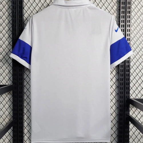 2004 Brazil Away White Retro Soccer Jersey Back