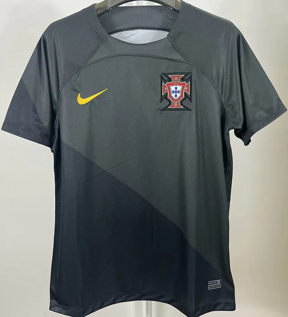 2023/24 Portugal Special Edition Black Grey Fans Jersey Front