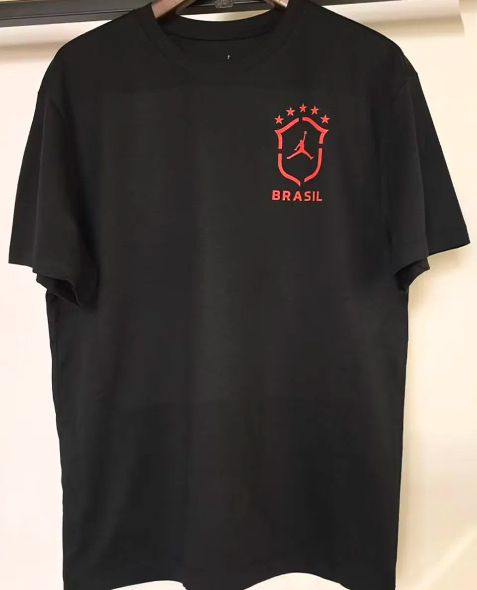 2026/27 Brazil Black Pure Cotton Jersey Back