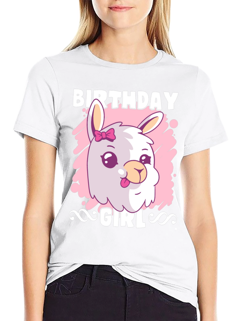 Birthday Girl Llama T-Shirt - Cute Graphic Tee