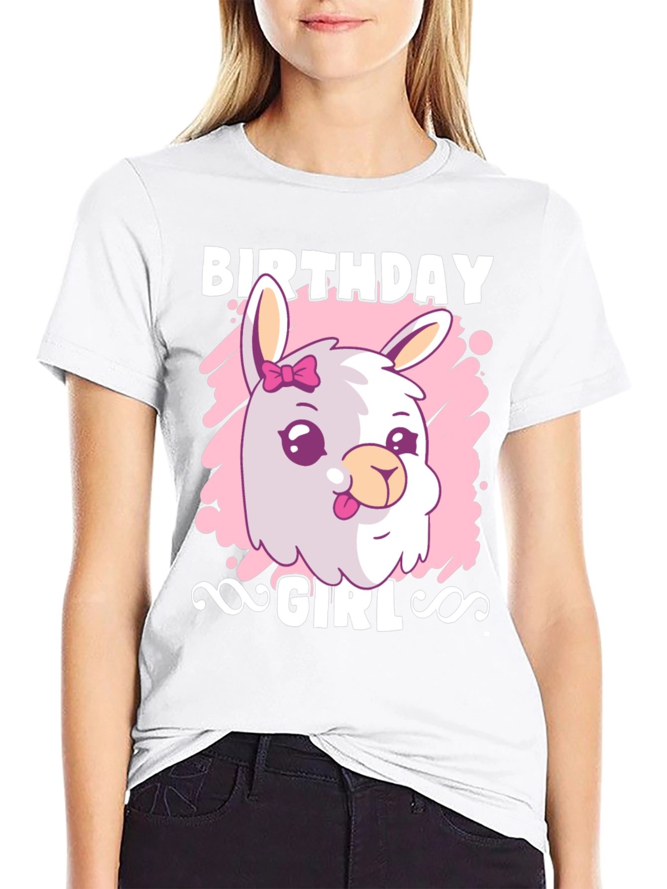 Birthday Girl Llama T-Shirt - Cute Graphic Tee