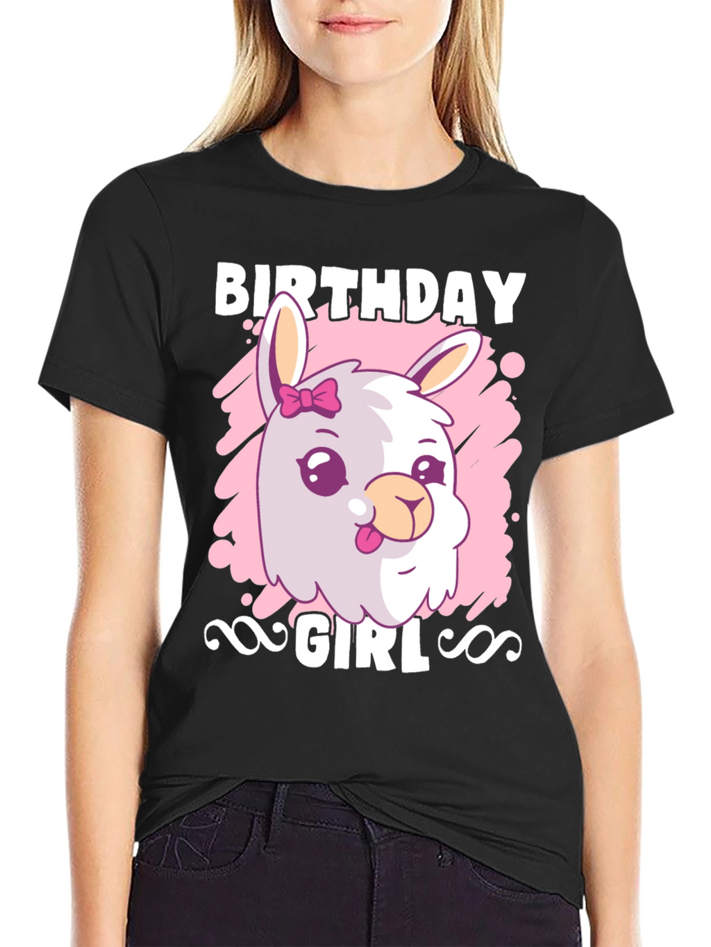 Birthday Girl Llama T-Shirt - Cute Graphic Tee