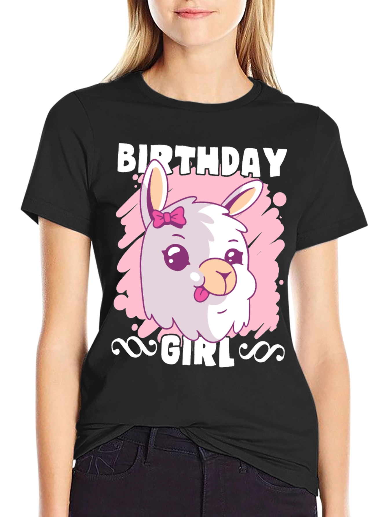 Birthday Girl Llama T-Shirt - Cute Graphic Tee