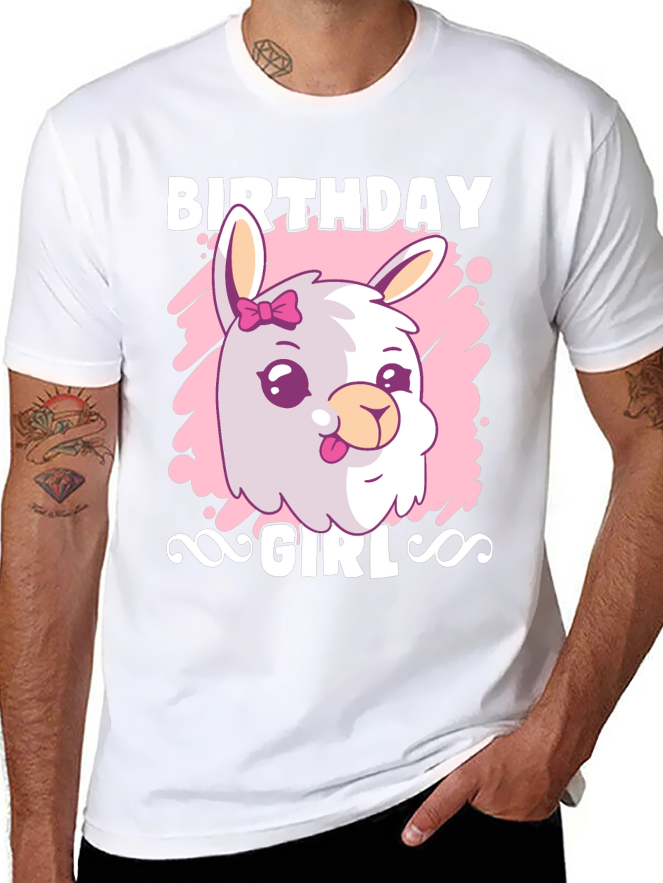 Birthday Girl Llama T-Shirt - Cute Graphic Tee