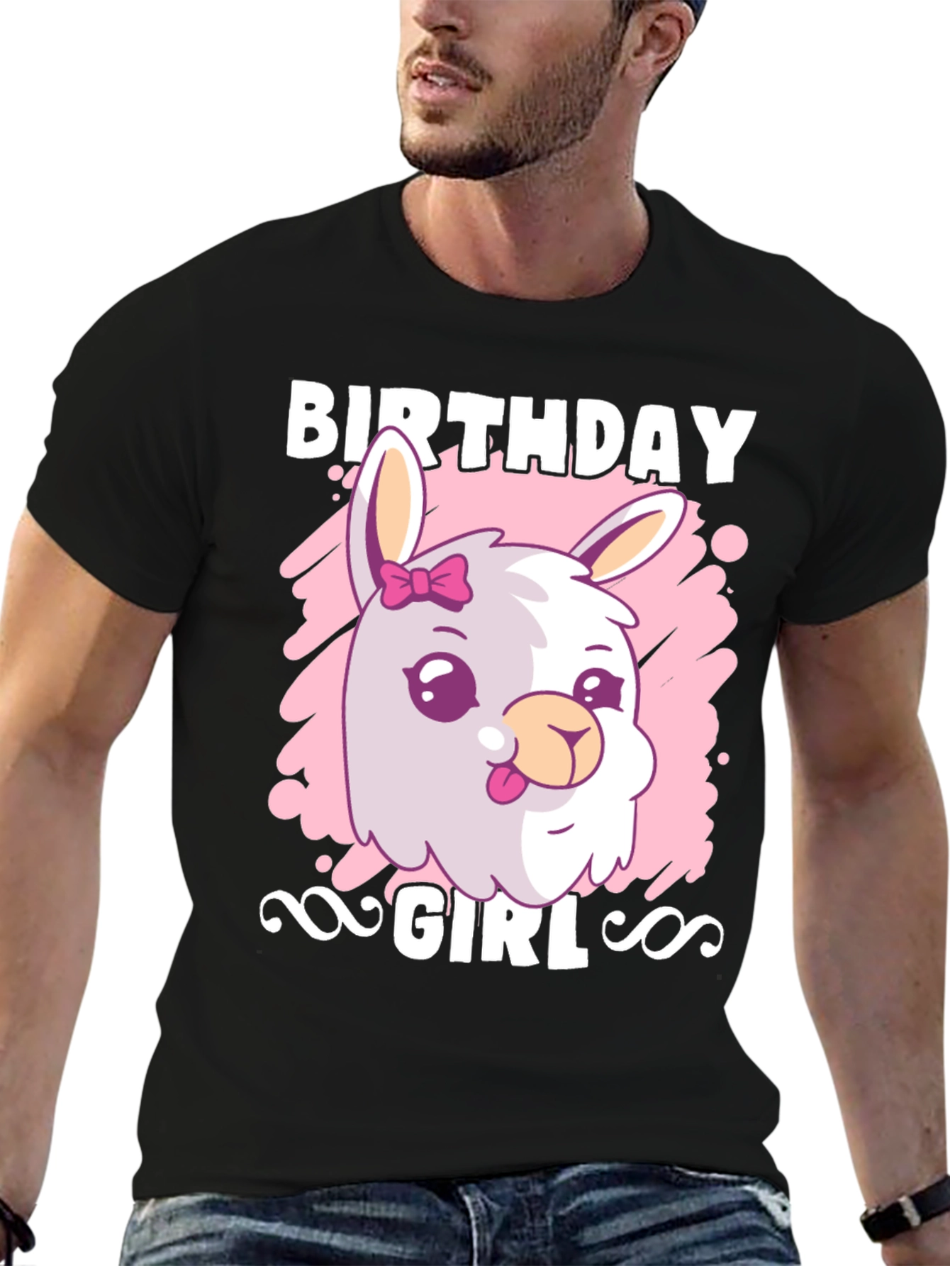 Birthday Girl Llama T-Shirt - Cute Graphic Tee