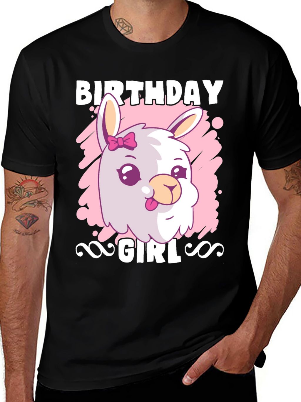 Birthday Girl Llama T-Shirt - Cute Graphic Tee