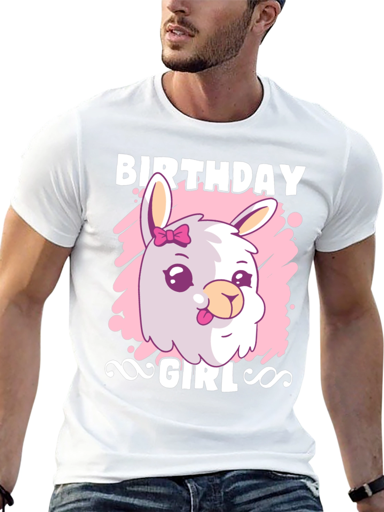 Birthday Girl Llama T-Shirt - Cute Graphic Tee