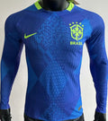 2025/26 Brazil Away Blue Player Version Long Sleeve Soccer Jersey Front