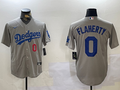 Men's Los Angeles Dodgers Jack Flaherty #0 Gray Replica Player Jerseys