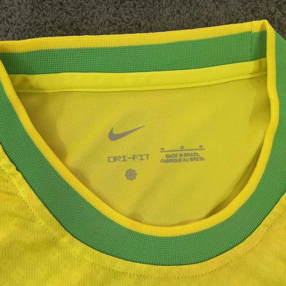 2022/23 Brazil Special Edition Yellow Fans Soccer Jersey Detail 2