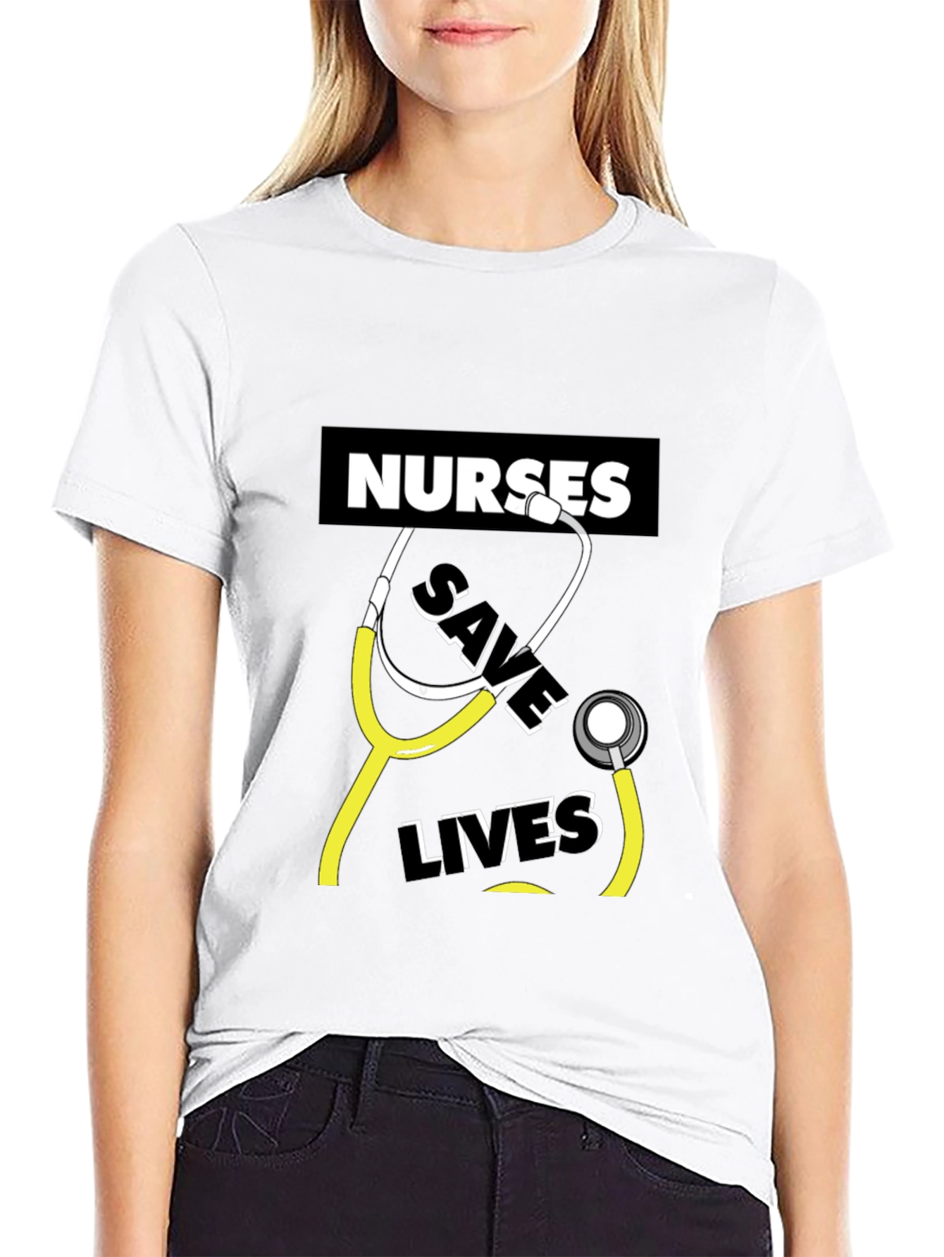 Nurses Save Lives T-Shirt - Black