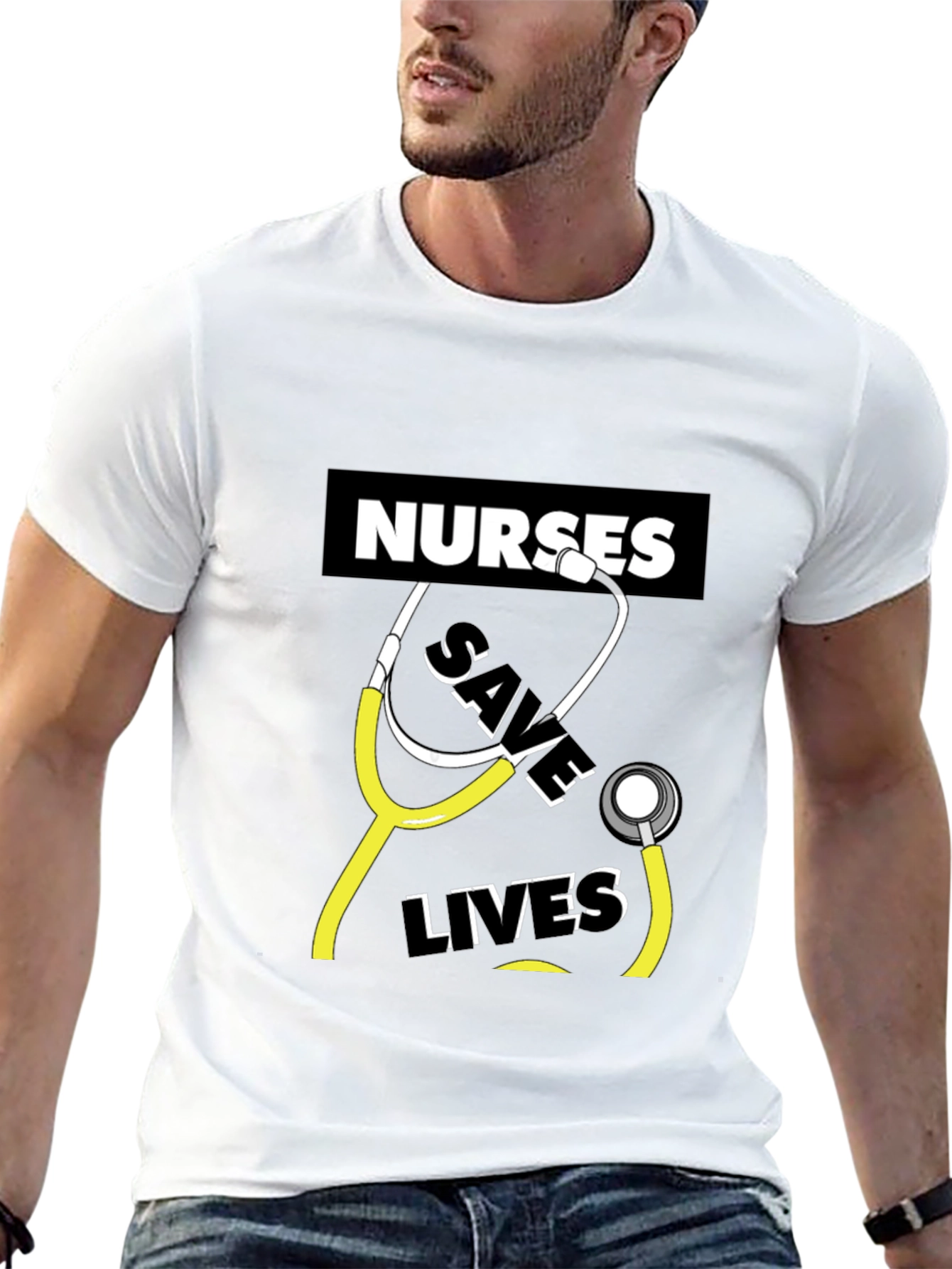 Nurses Save Lives T-Shirt - Black