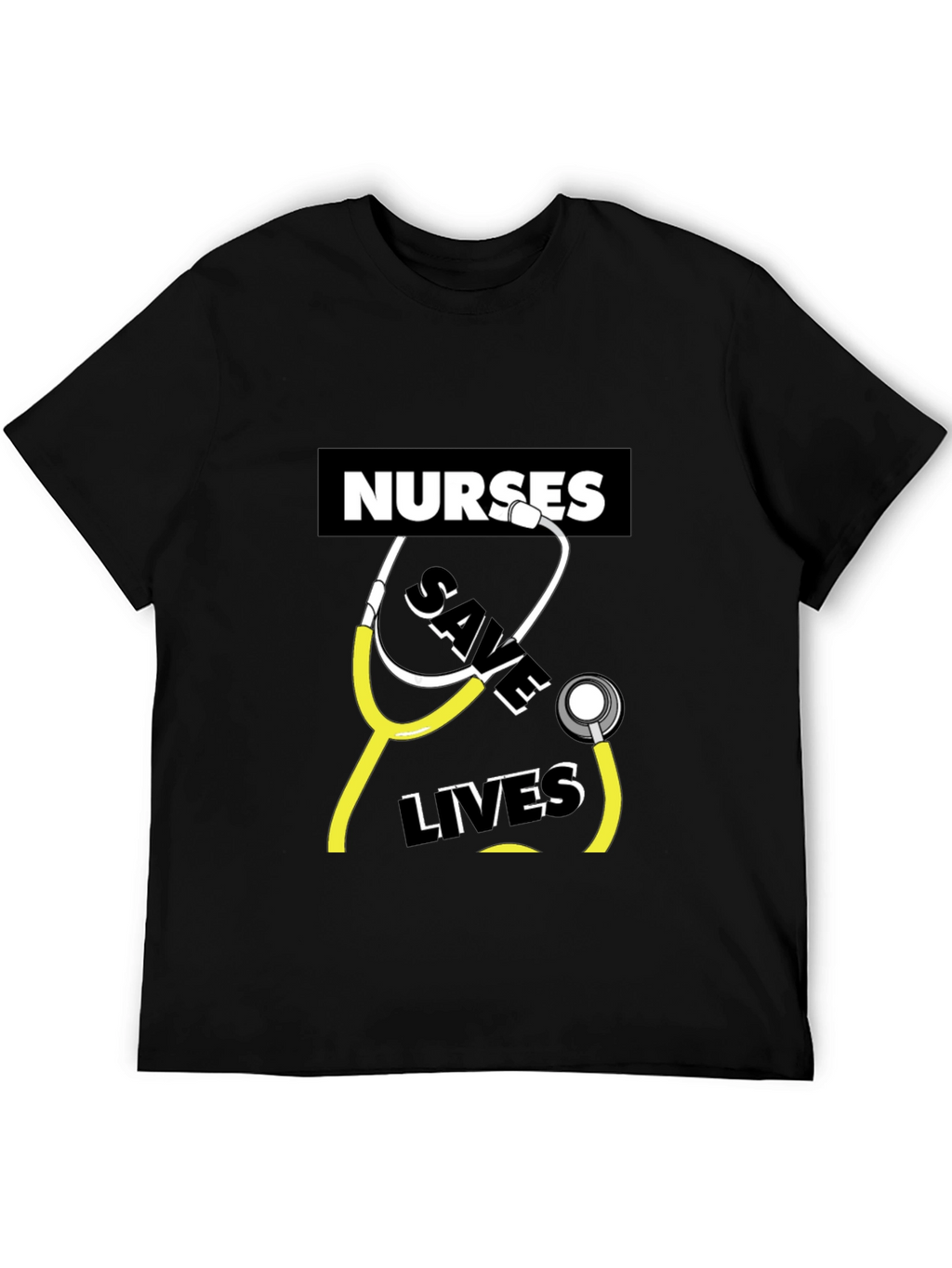 Nurses Save Lives T-Shirt - Black