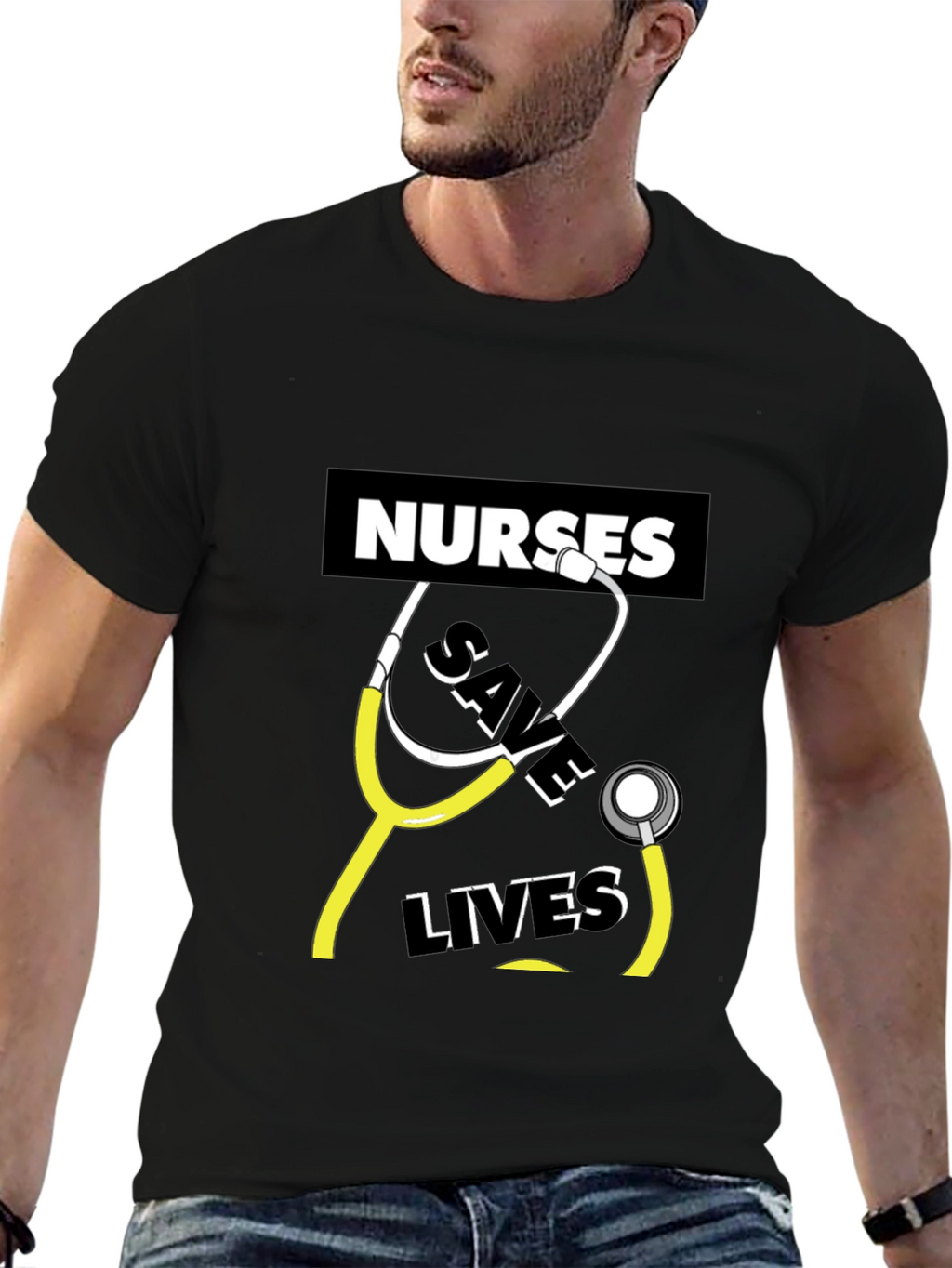 Nurses Save Lives T-Shirt - Black