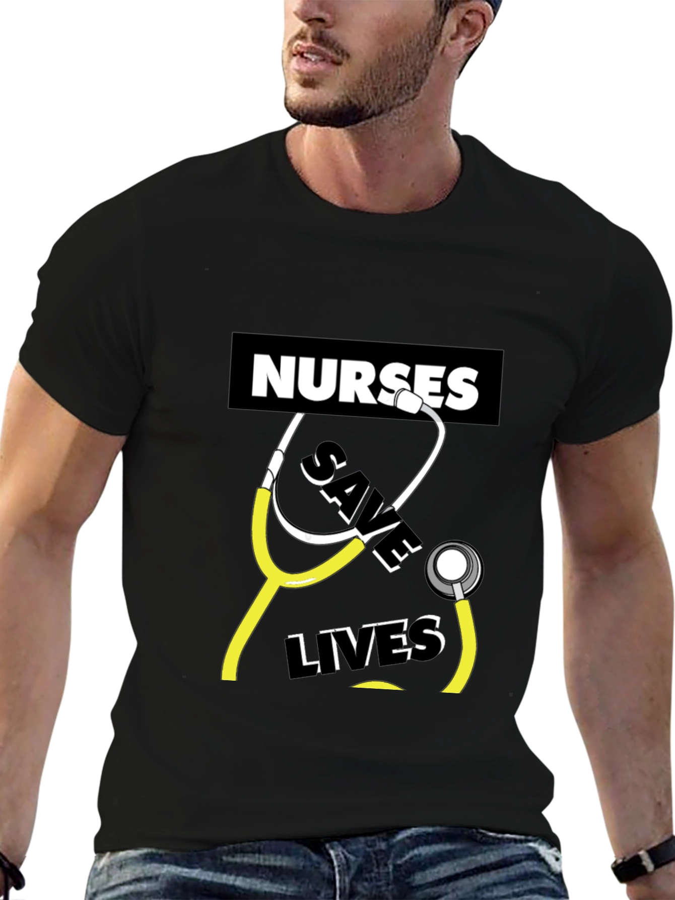 Nurses Save Lives T-Shirt - Black