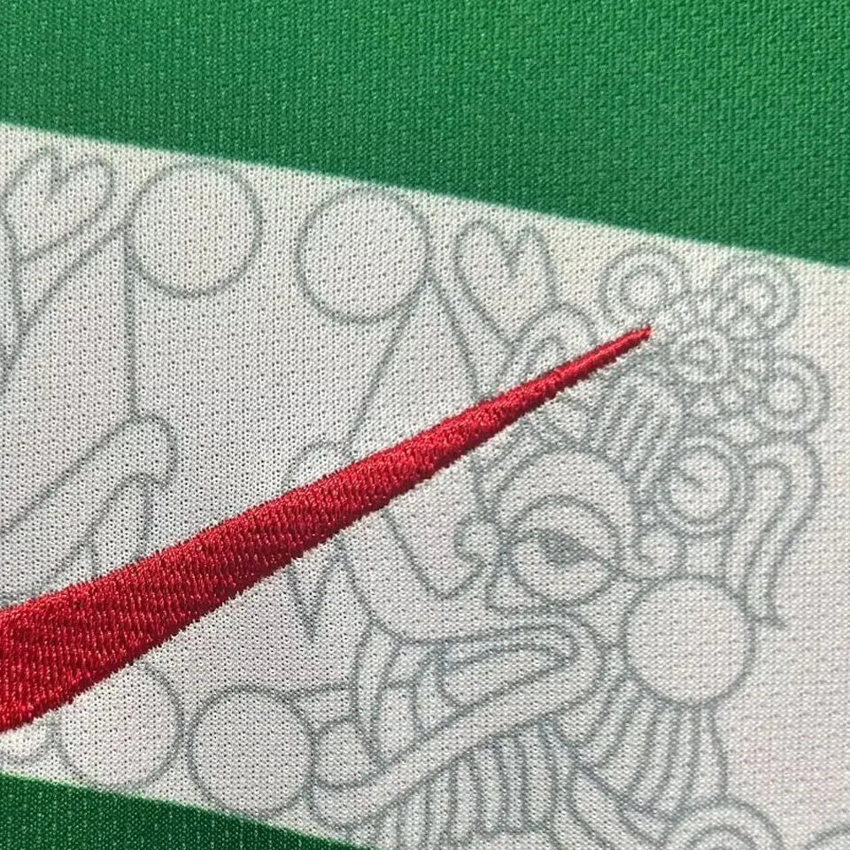 2006 Mexico Home Green Retro Soccer Jersey Detail 4