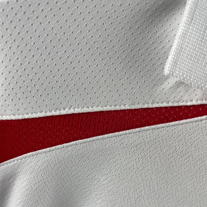 2006 England Home White Retro Soccer Jersey Detail 4