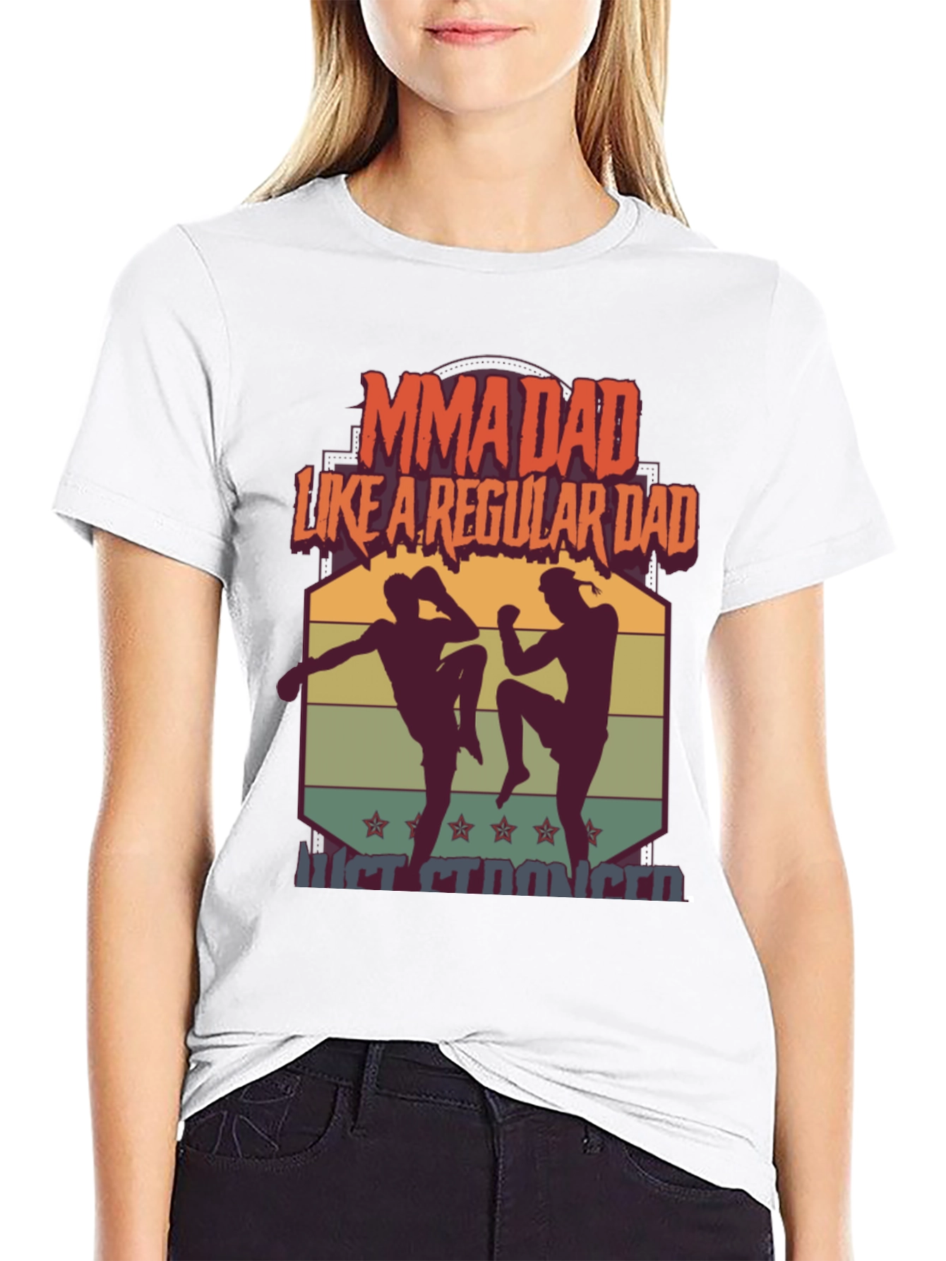 MMA Dad T-Shirt - Like a Regular Dad Just Stronger
