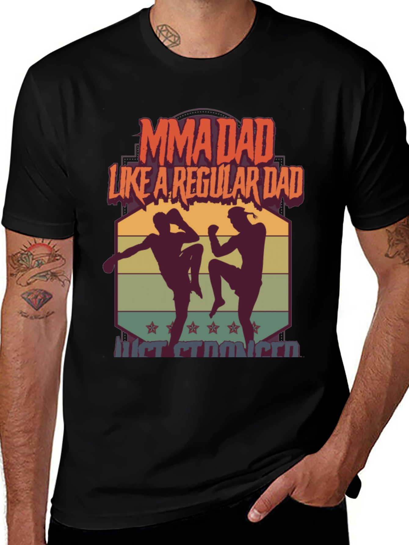 MMA Dad T-Shirt - Like a Regular Dad Just Stronger
