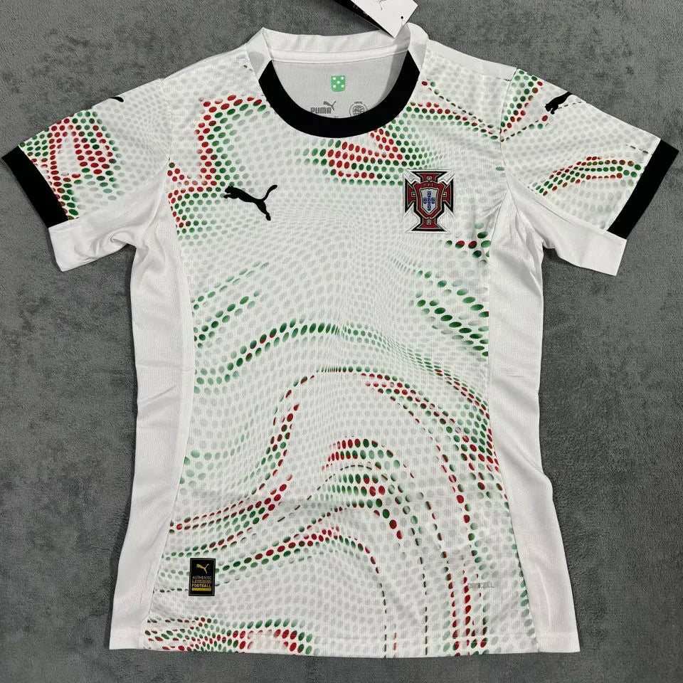 2025/26 Portugal Away White Women Soccer Jersey 女 Front