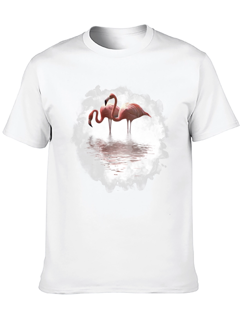 Flamingo Graphic Print Black T-Shirt
