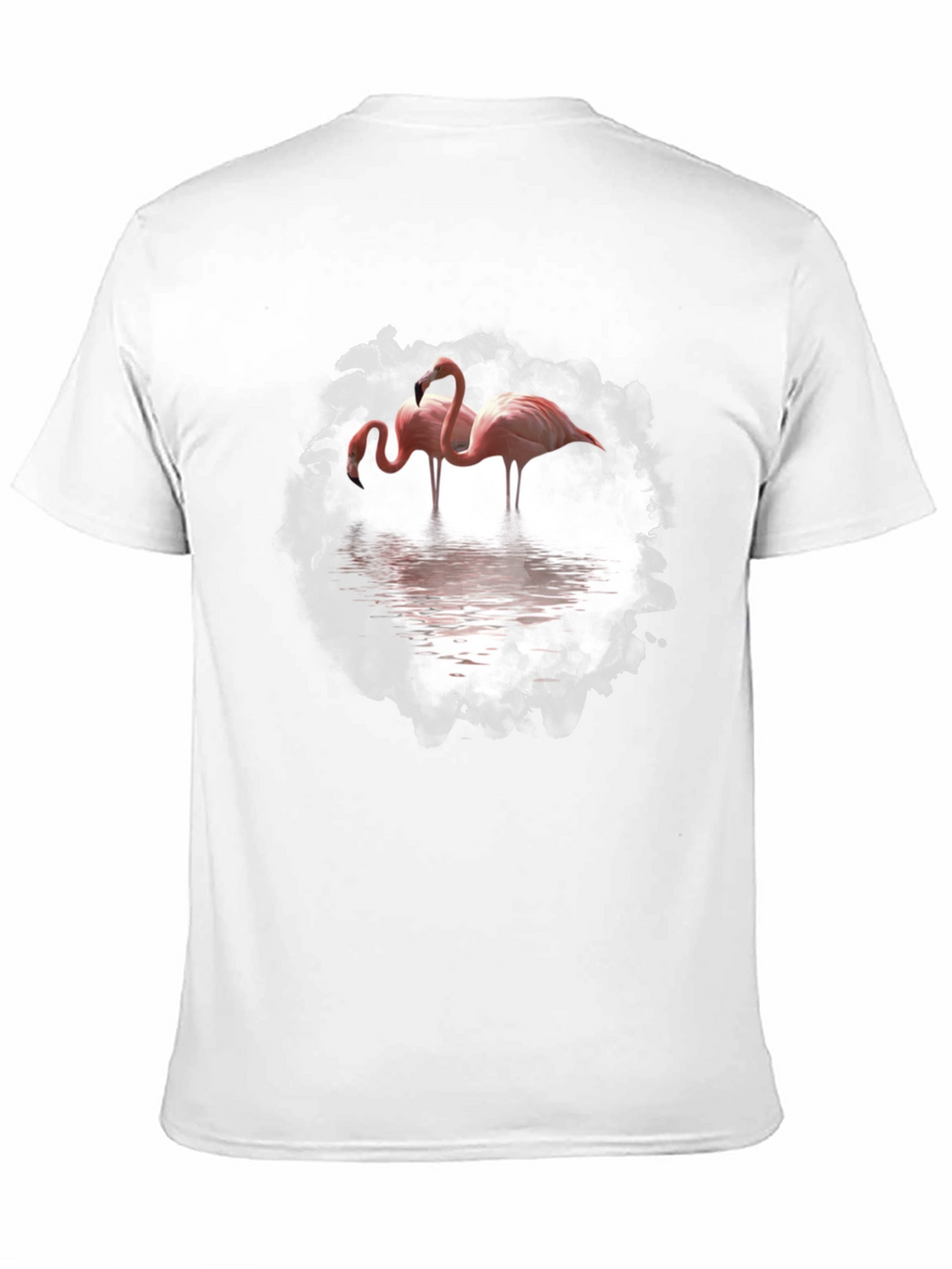 Flamingo Graphic Print Black T-Shirt