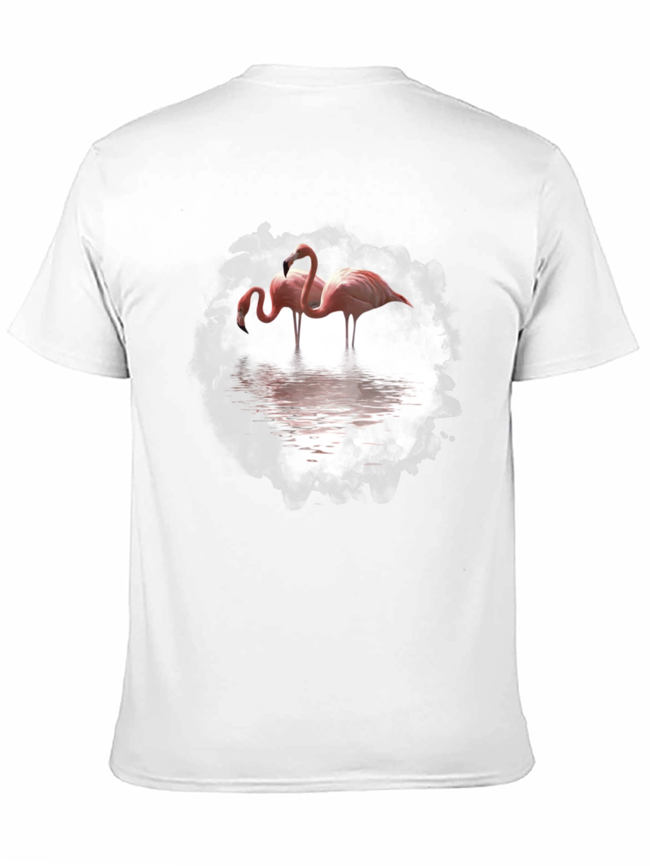 Flamingo Graphic Print Black T-Shirt