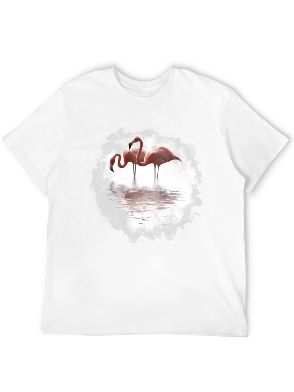 Flamingo Graphic Print Black T-Shirt