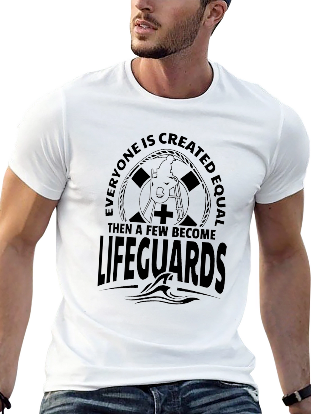 Lifeguard Graphic Print Crew Neck T-Shirt