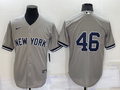 Men's New York Yankees Andy Pettitte #46 Gray Replica Player Name Jerseys