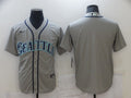 Men's Seattle Mariners Gray Replica Blank Jerseys