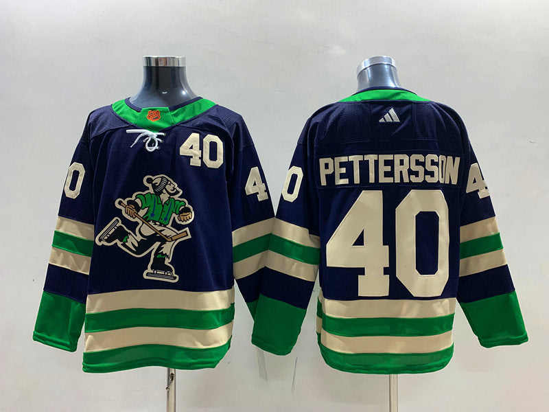 Men's Vancouver Canucks Elias Pettersson #40 Blue Player Jerseys