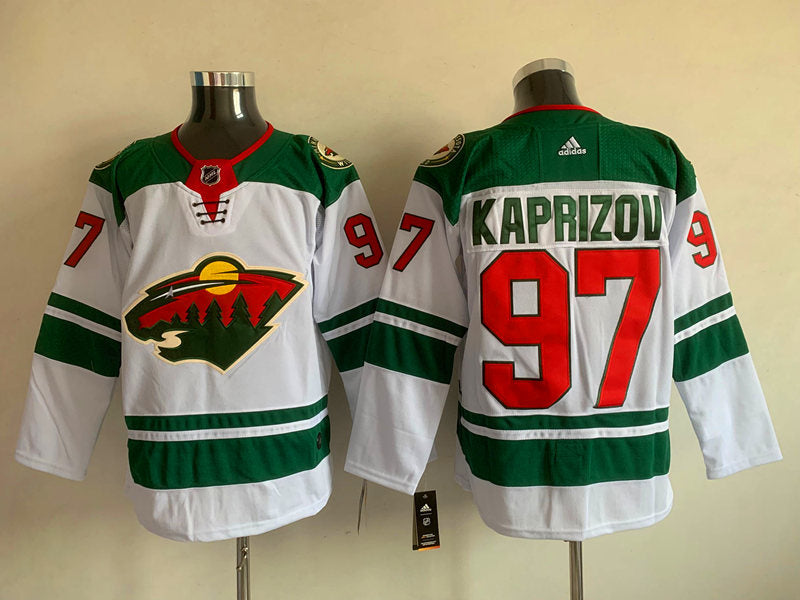 Men's Minnesota Wild Kirill Kaprizov #97 White Breakaway Jerseys