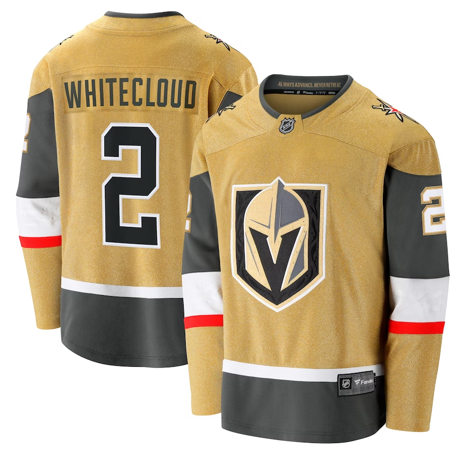 Men's Vegas Golden Knights Zach Whitecloud #2 Gold Home Breakaway Jerseys