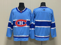 Men's Montreal Canadiens Light Blue Reverse Retro 2.0 Authentic Blank Jerseys