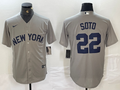 Men's New York Yankees Juan Soto #22 Gray Limited Game Jerseys