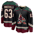 Men's Arizona Coyotes Matias Maccelli #63 Black Home Breakaway Jerseys