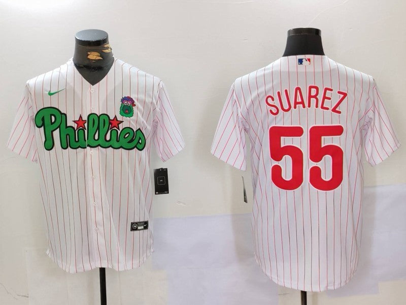 Men's Philadelphia Phillies Ranger Suarez #55 White Limited Player Jerseys