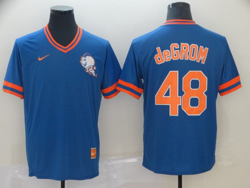 Men's New York Mets Jacob deGrom #48 Blue Alternate Game Jerseys