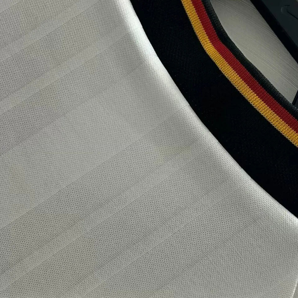 1992 Germany Home White Retro Soccer Jersey Detail 3