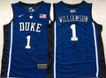 Men's Duke Blue Devils Zion Williamson #1 Blue Player Jersey