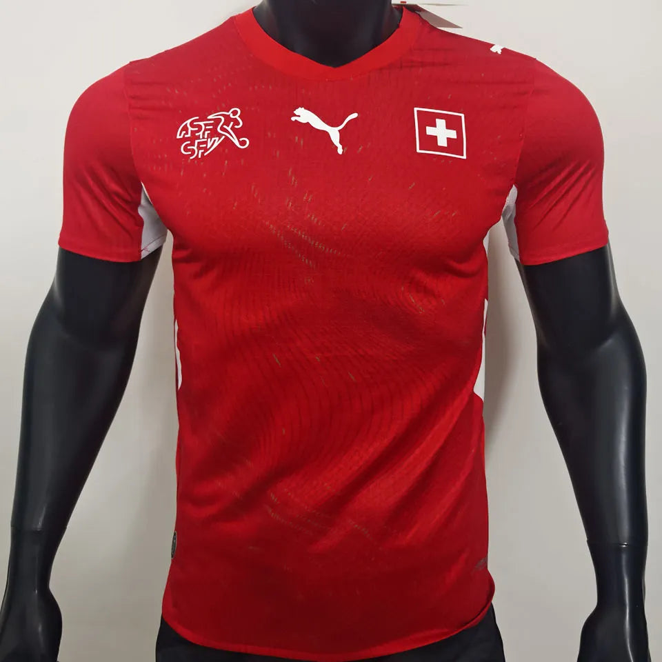 2026/27 Switzerland Home Red Player Version Soccer Jersey Front