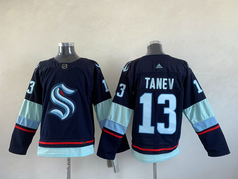 Men's Seattle Kraken Brandon Tanev #13 Deep Sea Blue Home Breakaway Player Jerseys