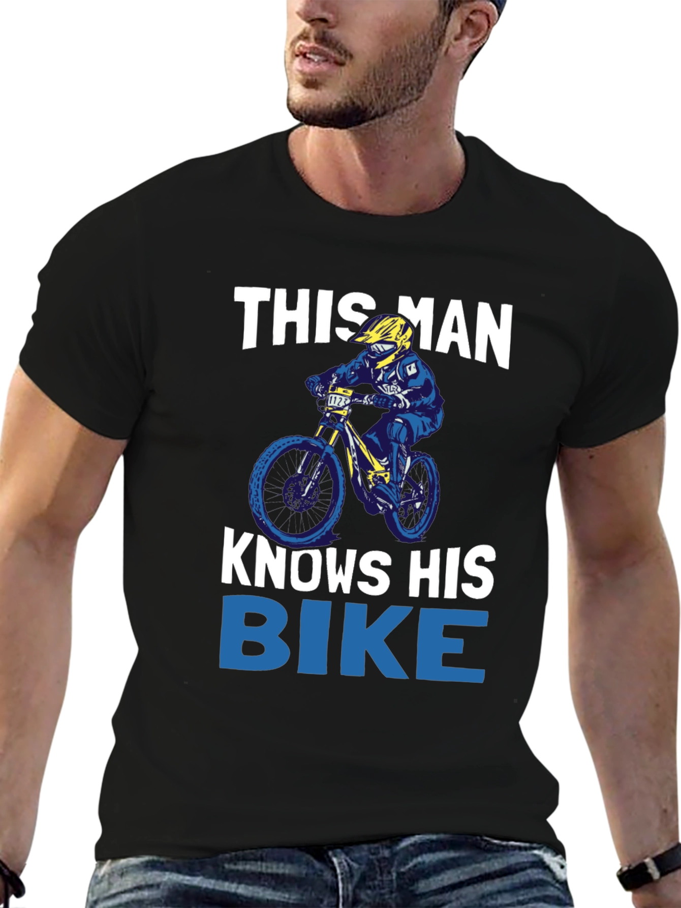 Bike Enthusiast Graphic Tee - This Man Knows His Bike