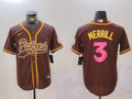 Men's San Diego Padres Jackson Merrill #3 Brown Player Jerseys