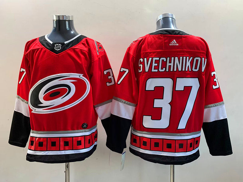 Men's Carolina Hurricanes Andrei Svechnikov #37 Red Home Breakaway Player Jerseys