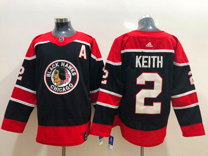 Men's Chicago Blackhawks Duncan Keith #2 Black Breakaway Jerseys