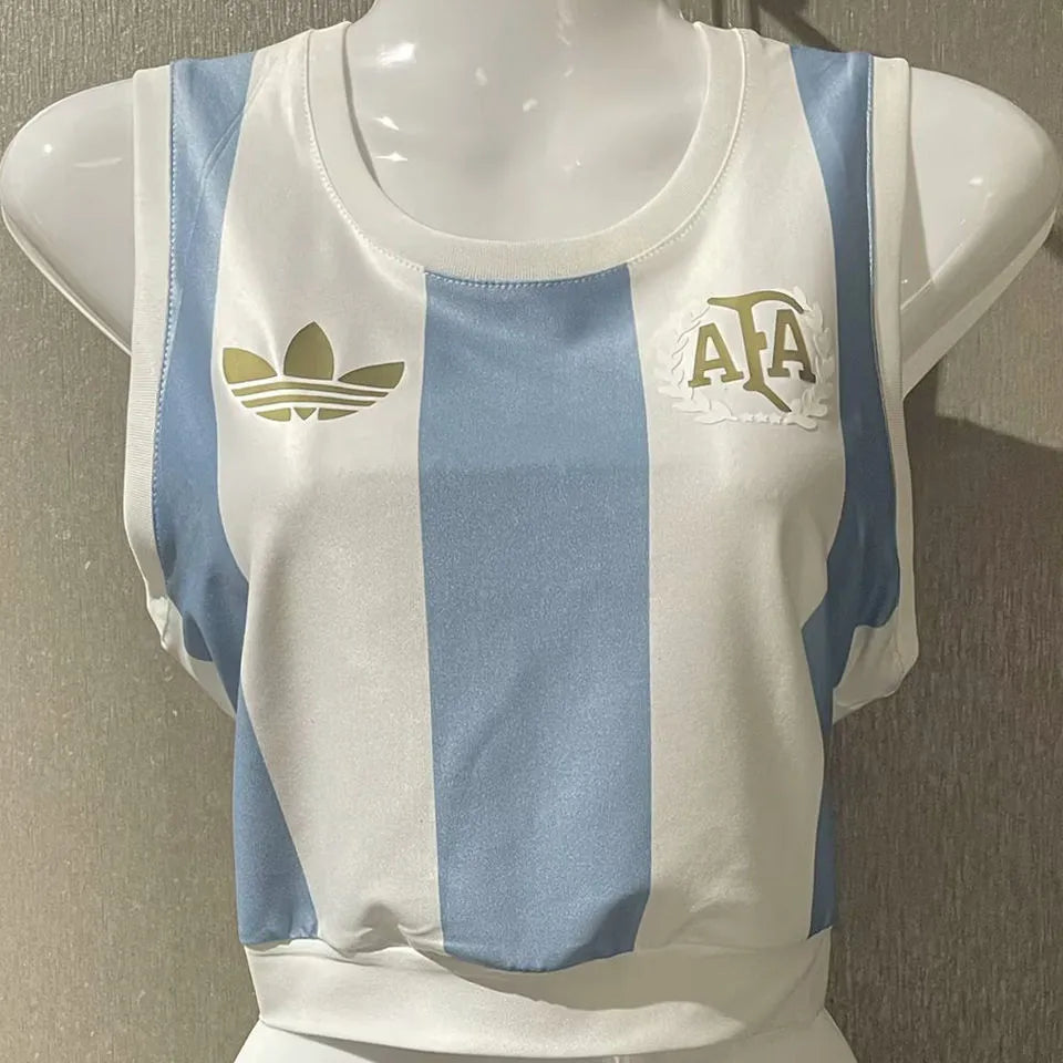 2024/25 Argentina 50th Anniversary Edition Women Yoga Vest Jersey 女 Detail 1
