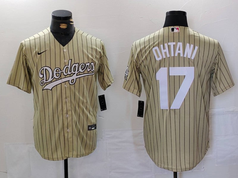 Men's Los Angeles Dodgers Shohei Ohtani #17 Gold Replica Player Jerseys